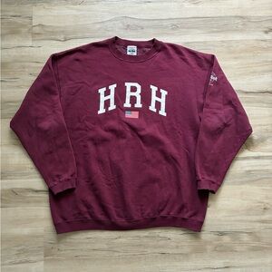 Vintage Hard Rock Hotel Las Vegas Maroon Crewneck Sweatshirt with Flag
